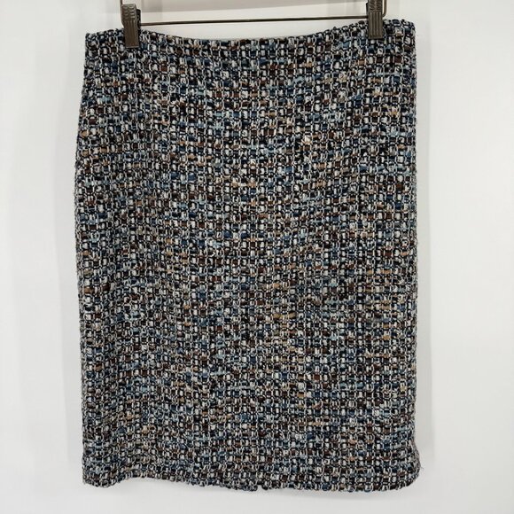 Talbots Womens Tweed Skirt Size 8 Multi-Color Wool Blend Fully Lined - Picture 6 of 10